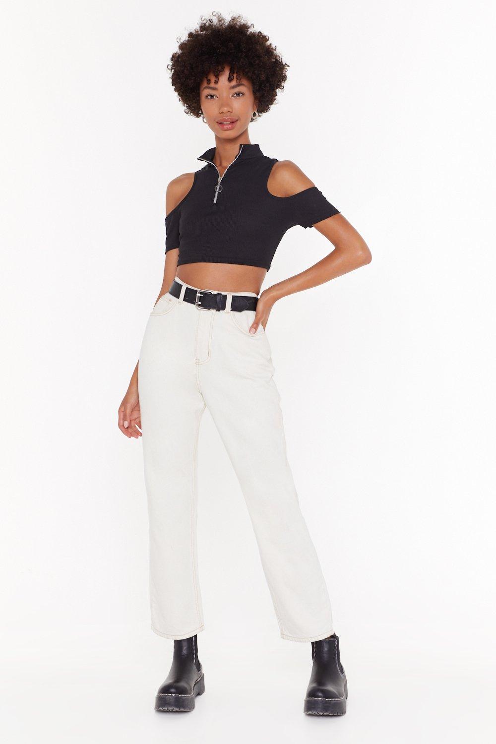 Zara Zipper Crop Top