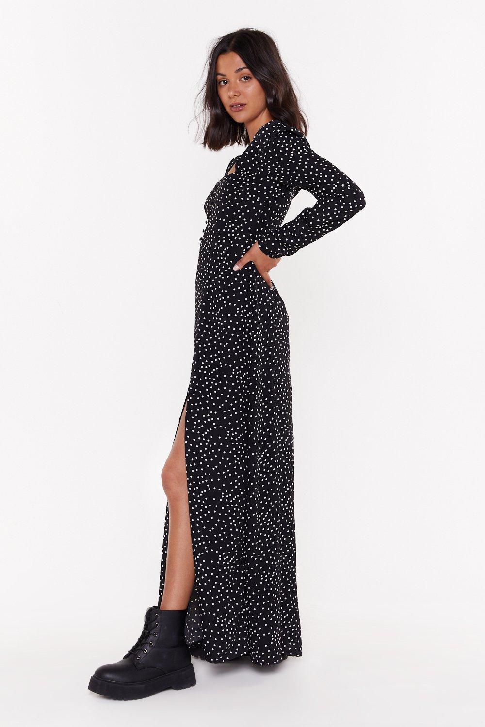 Polka dot hotsell square neck dress