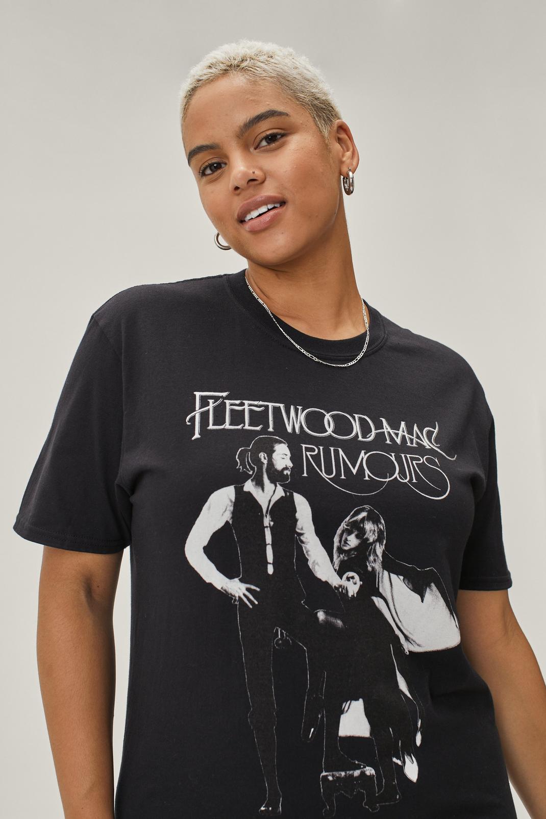 Black Fleetwood Mac Plus Size Graphic Band Tee image number 1