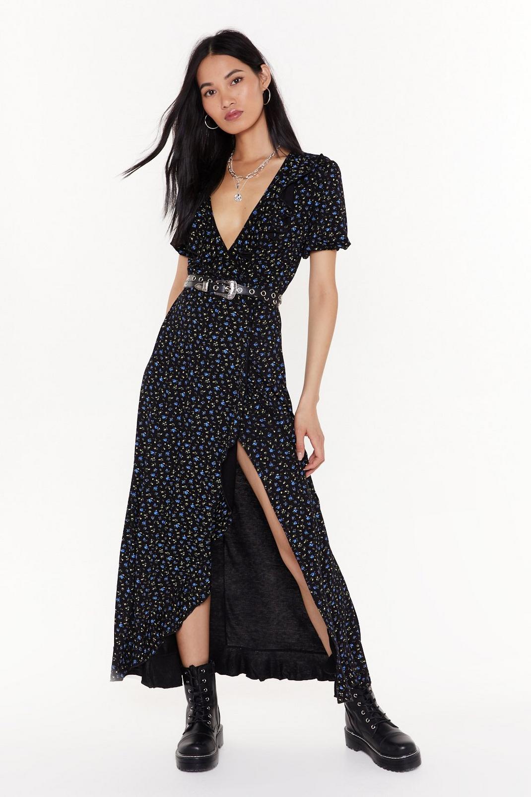 We're Rootin' for You Floral Maxi Dress image number 1