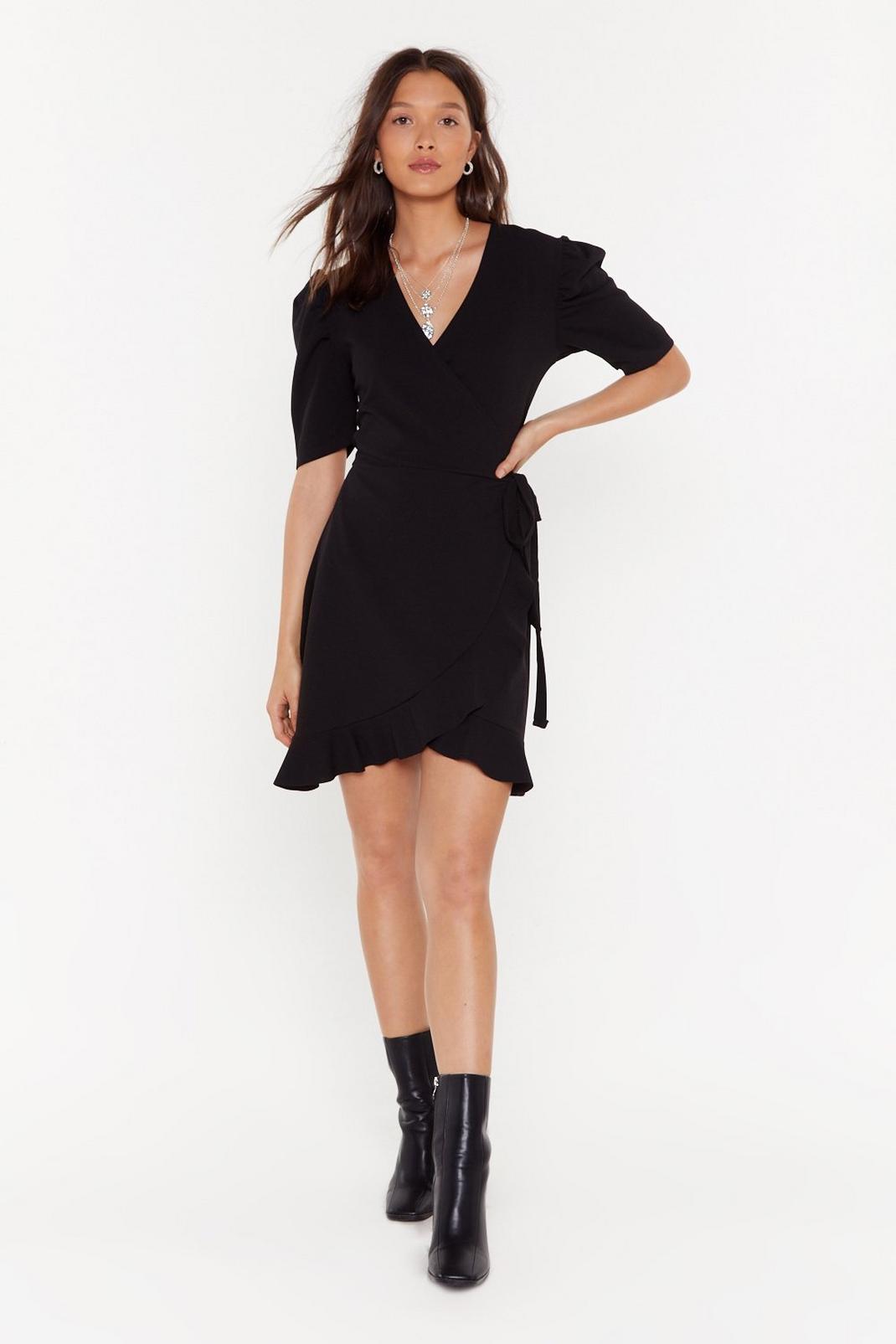 Wrap Out of It Crepe Mini Dress image number 1