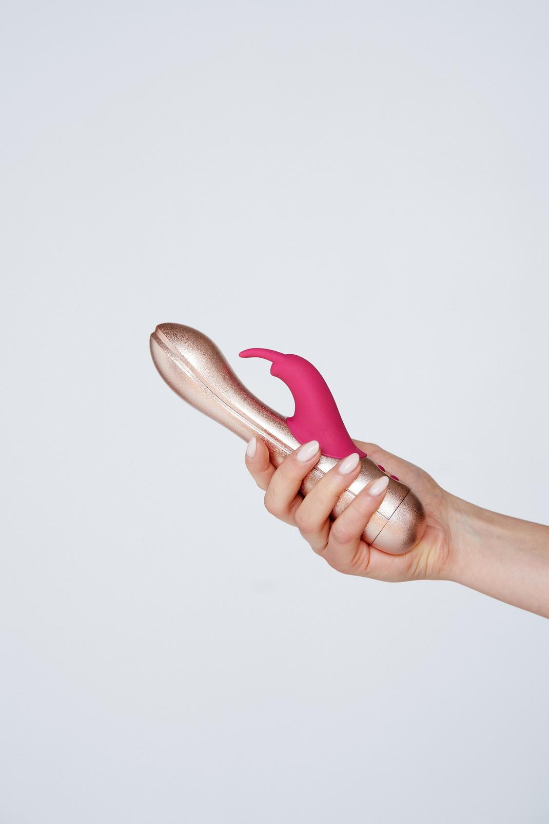 Rose gold Honey Shaft and Clitoral Vibrator Sex Toy image number 1