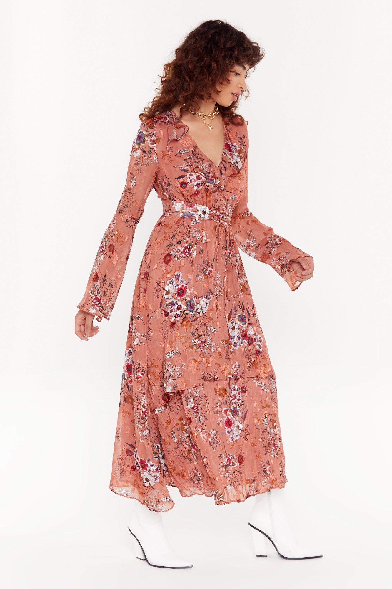 Let's Grow Crazy Floral Maxi Dress