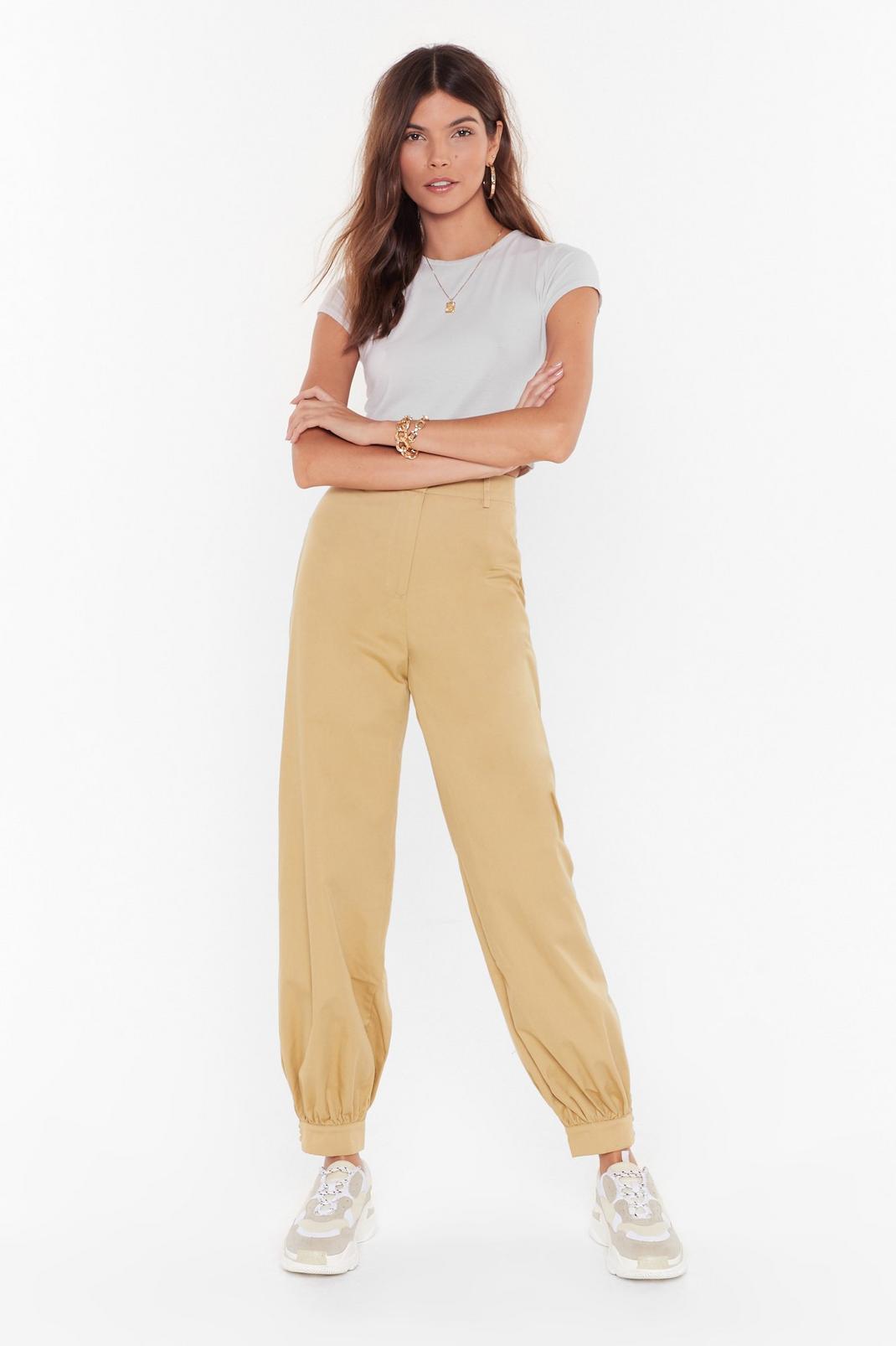 Come Say High-Waisted Utility Trousers image number 1