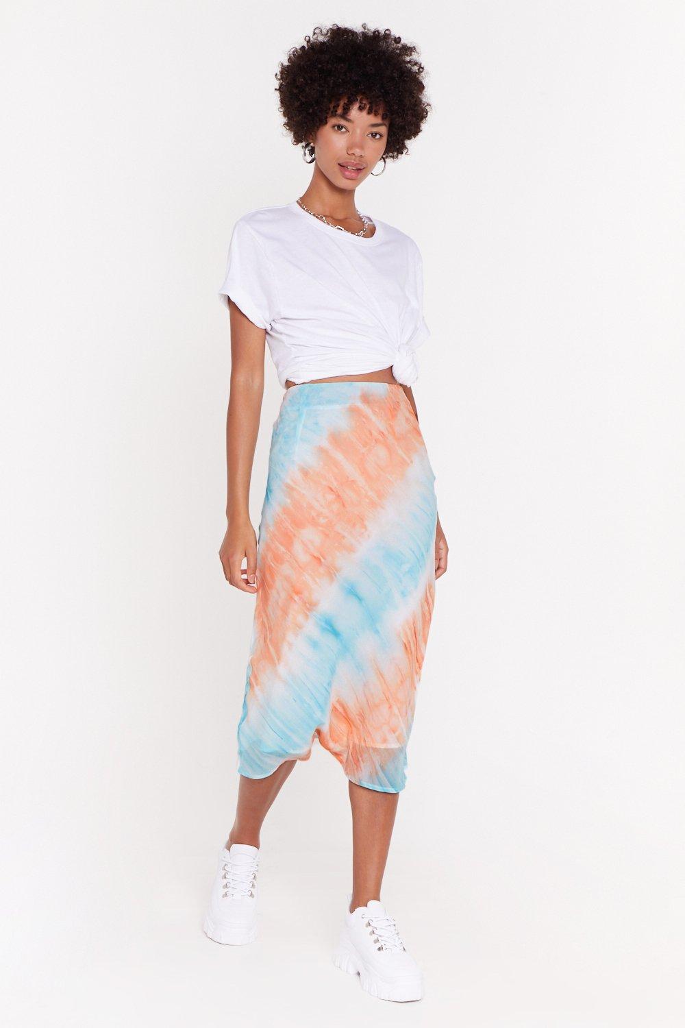 Tie dye look skirt cheap