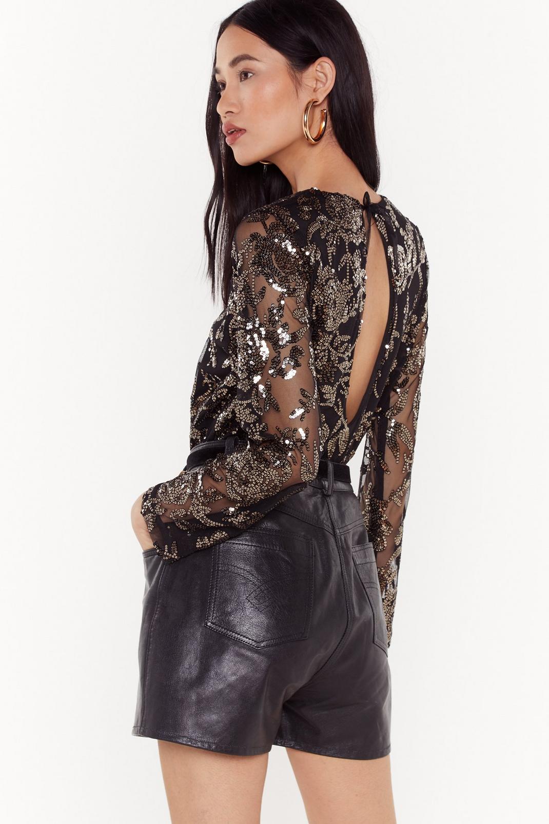 Marry the Night Embellished Mesh Blouse image number 1