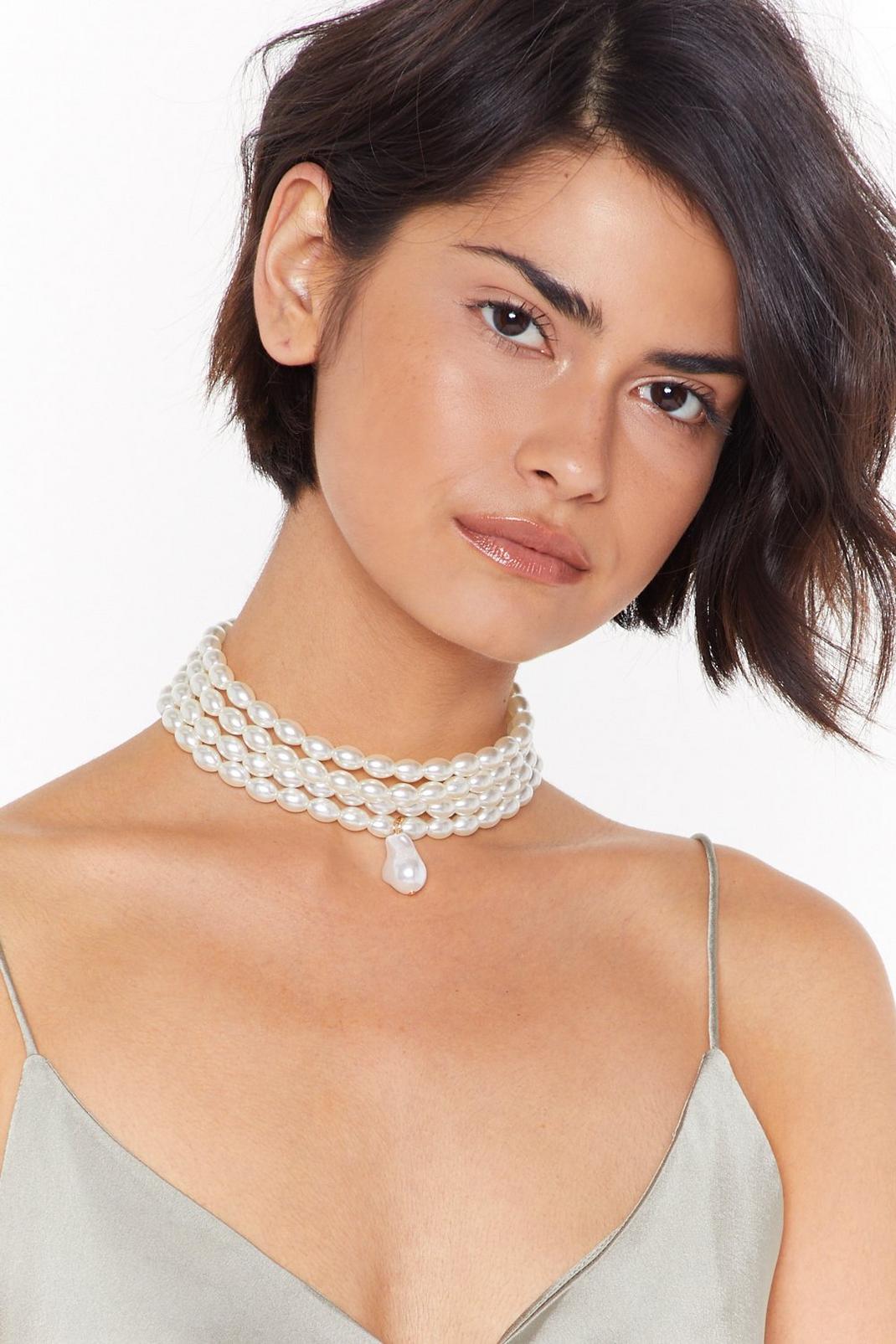 Bead It Pearl-Inspired Layered Choker image number 1