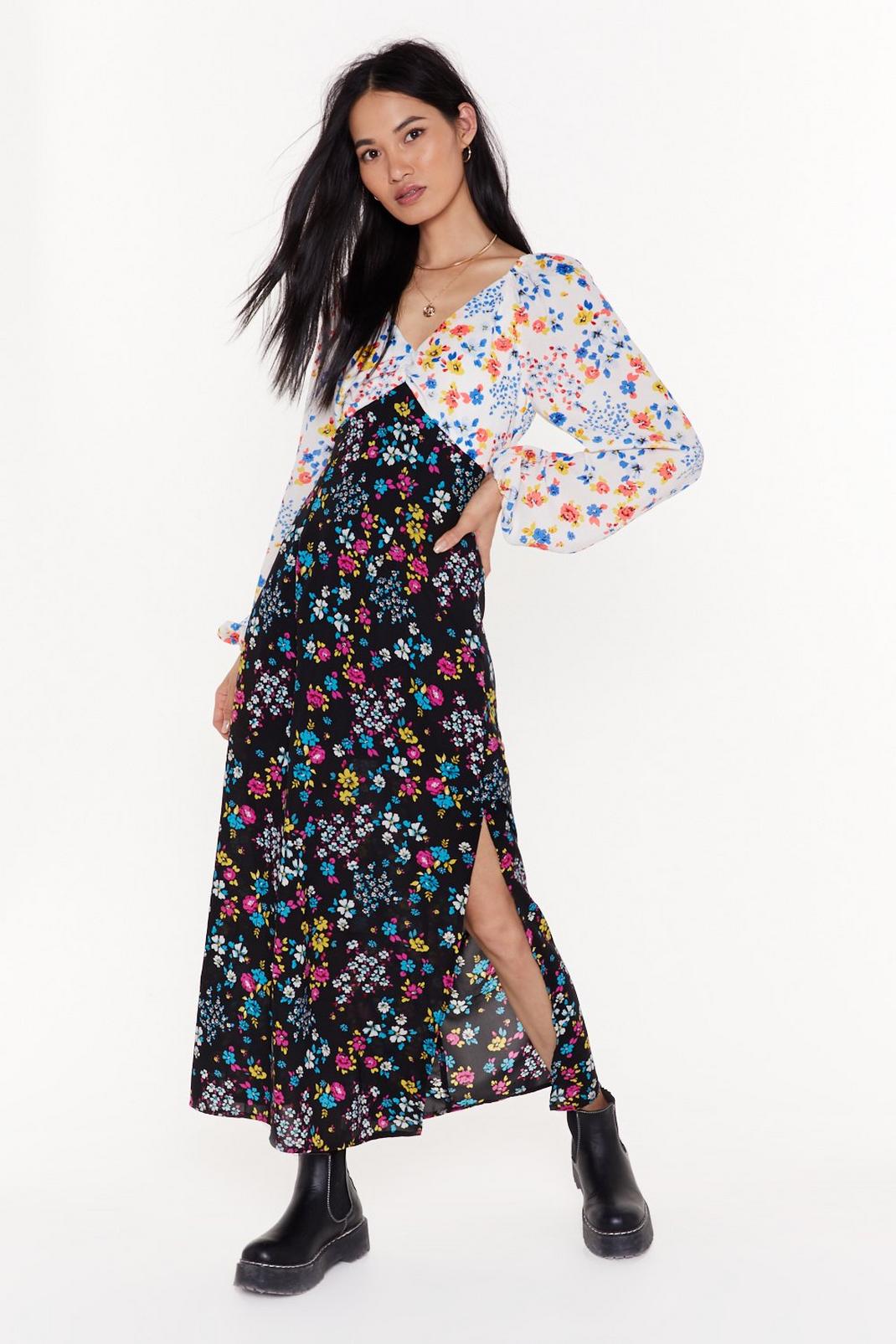 Over the Love Mixed Floral Maxi Dress image number 1
