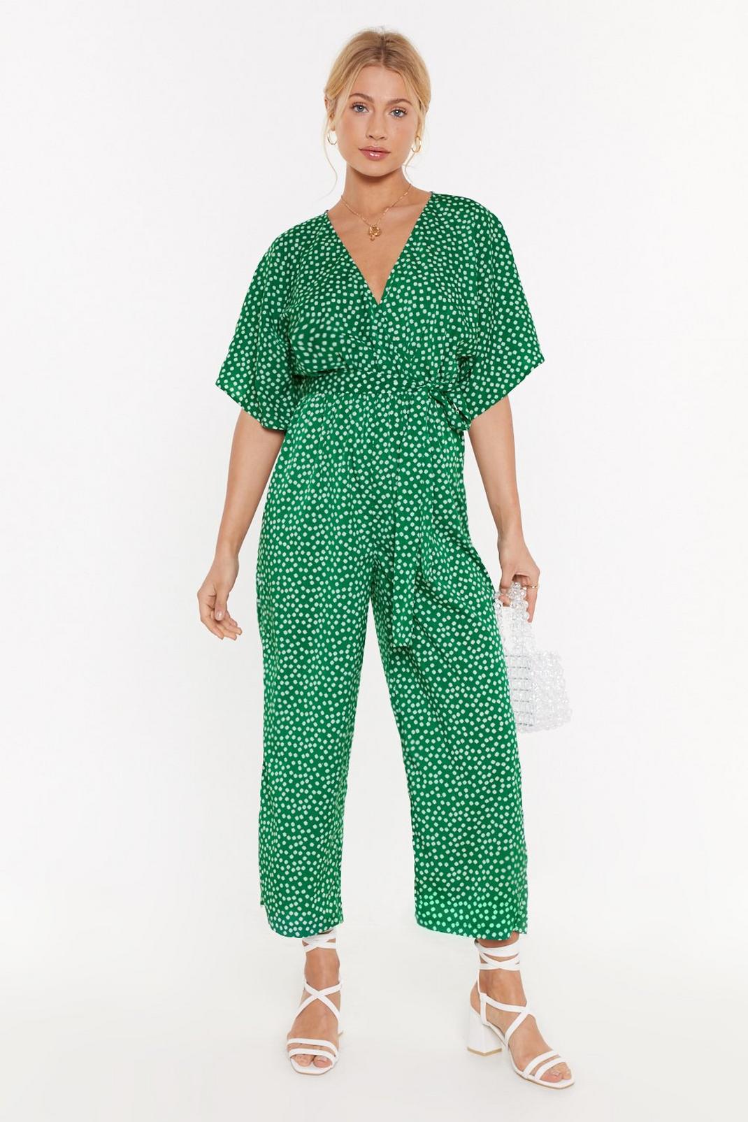 Green Ditsy Jumpsuit image number 1