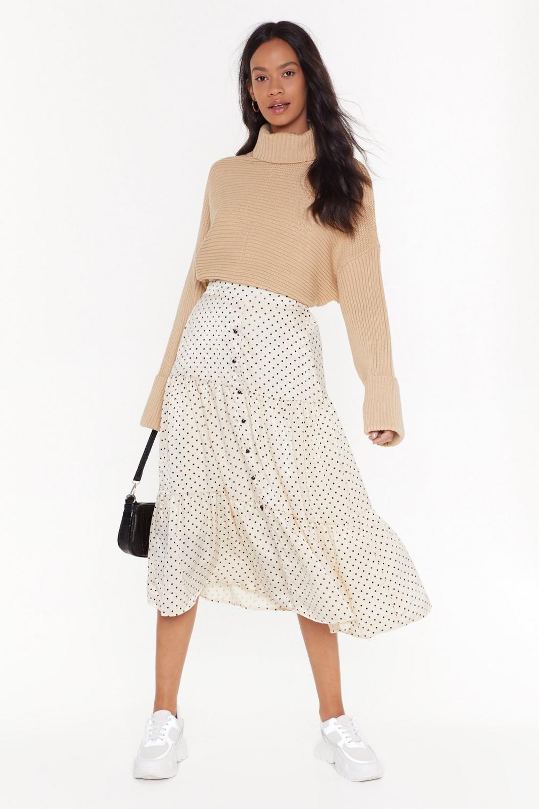 Spot on Satin Midi Skirt image number 1