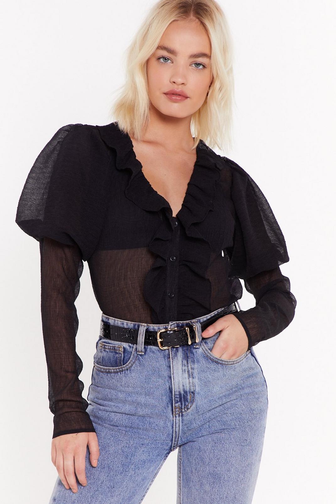 Puff Up the Volume Ruffle Blouse image number 1