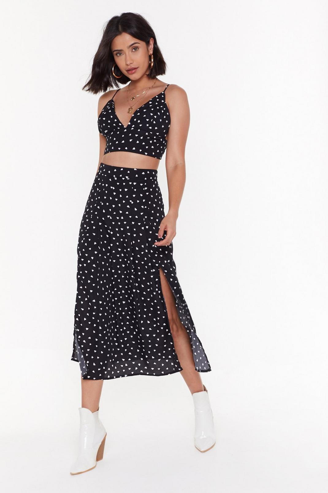 Who Owns My Heart Midi Skirt and Bralette Set image number 1