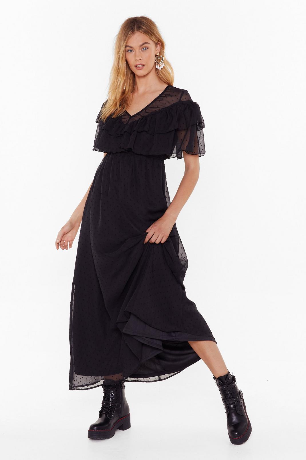 What Frill We Do Chiffon Maxi Dress image number 1