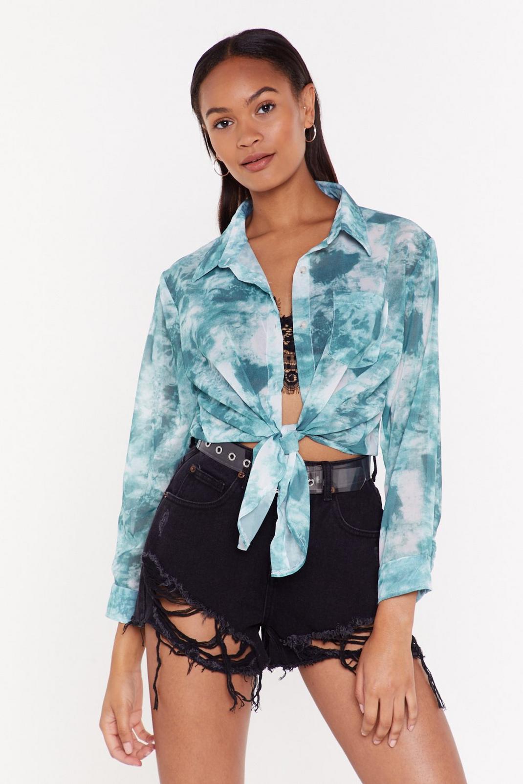 Born to Tie Dye Cropped Shirt image number 1