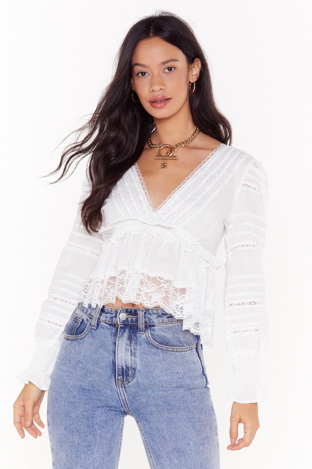 Lace Show 'Em Who's Boss Relaxed Blouse image number 1