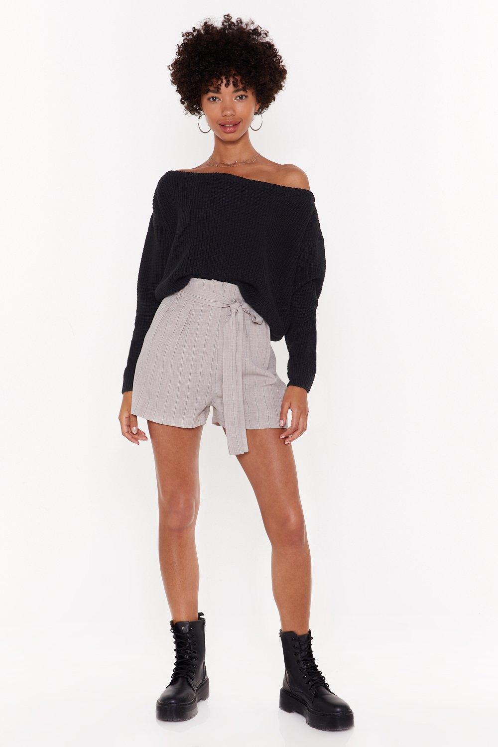 high waisted linen shorts