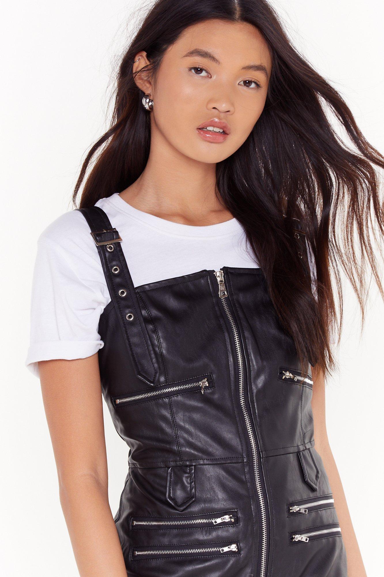Zippin' Out Faux Leather Jumpsuit | Nasty Gal