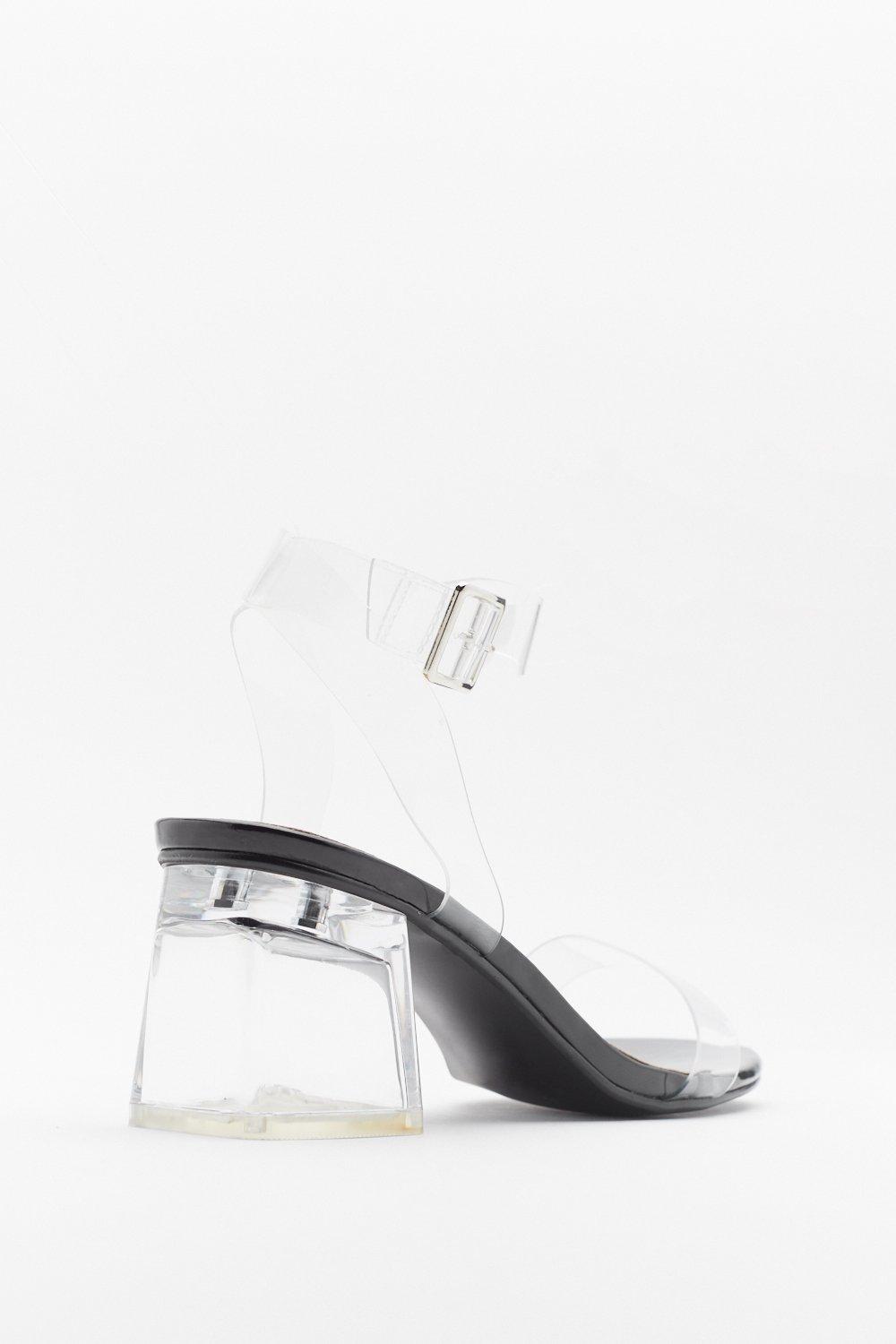 Clear block heels uk clearance