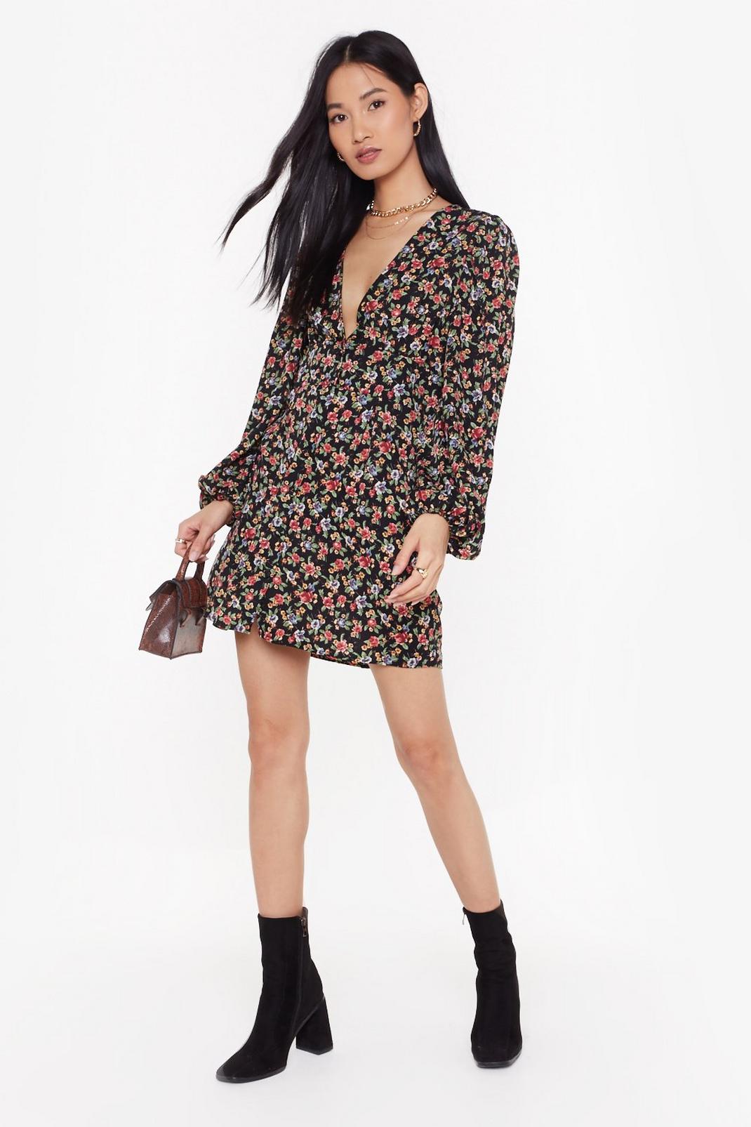 Where is My Rose Floral Mini Dress image number 1