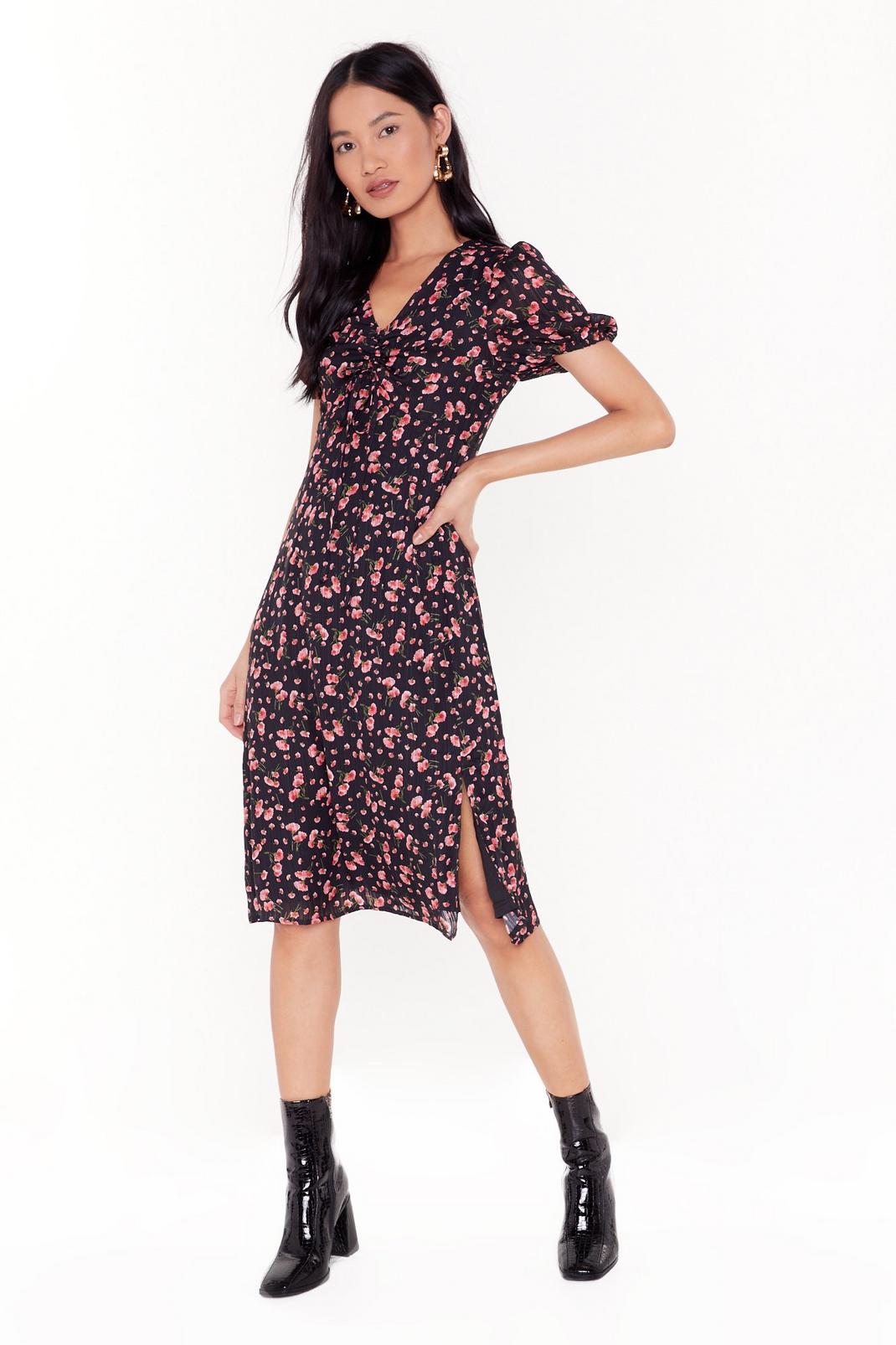 How Deep is Your Love Floral Midi Dress image number 1