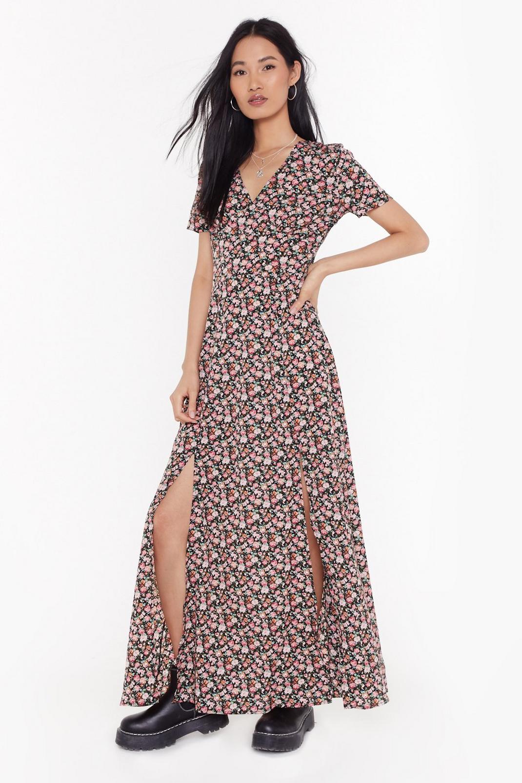 Stop and Smell the Roses Floral Maxi Dress image number 1