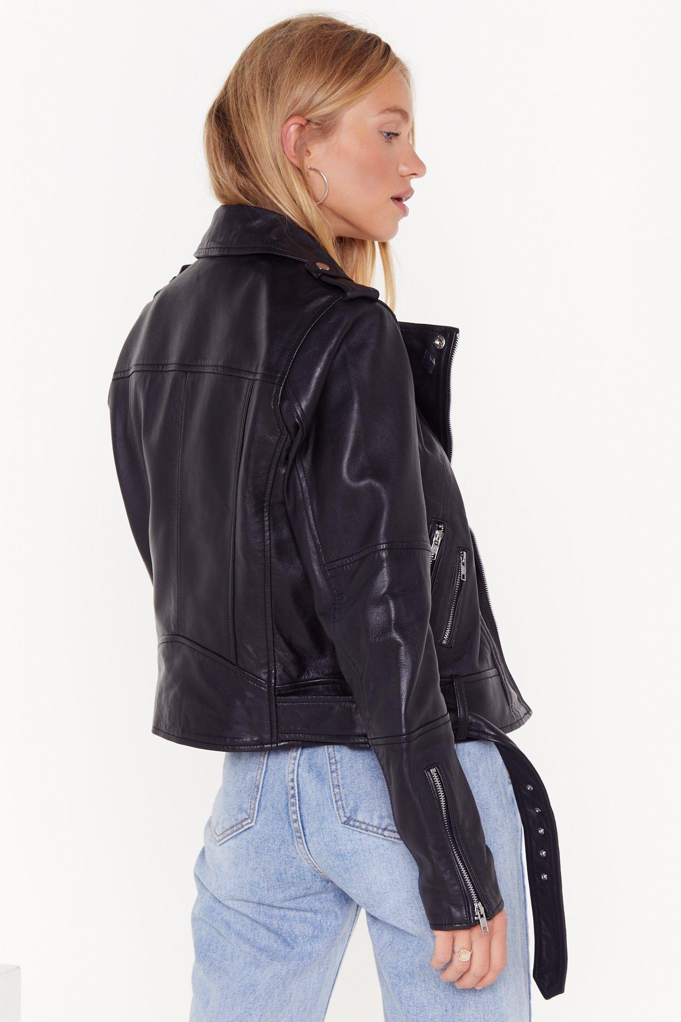 nastygal leather jacket