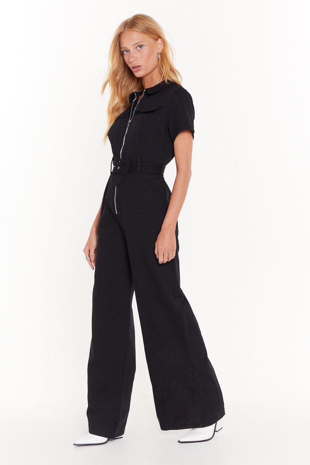 Wide leg boiler clearance suit