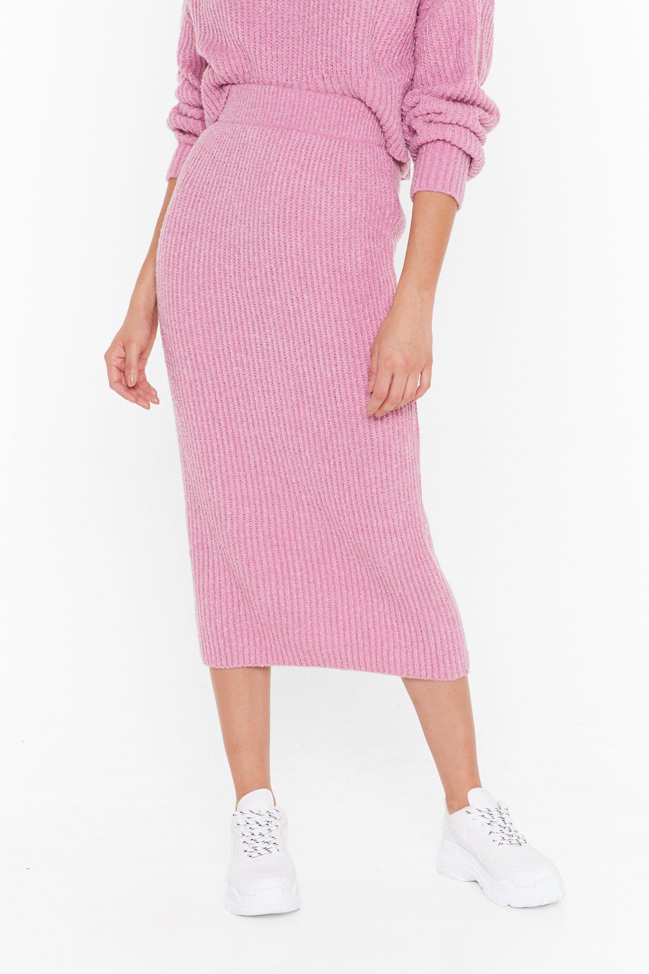 Nasty gal shop knit midi skirt