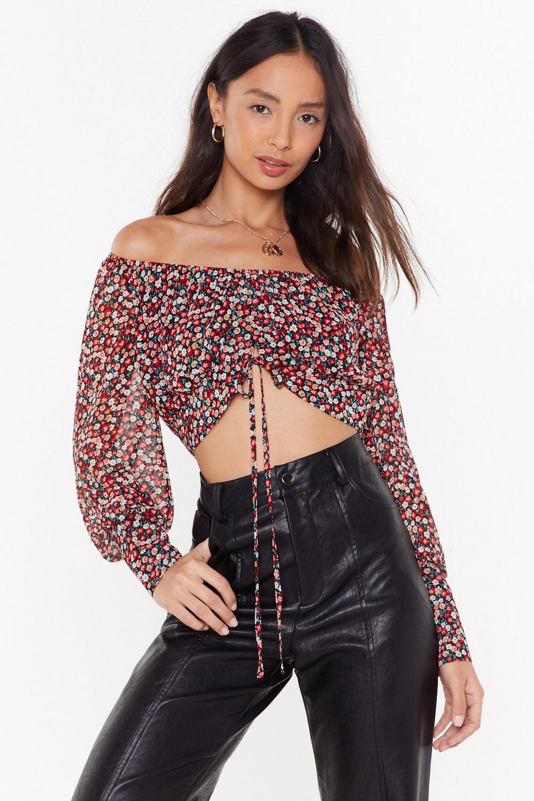 Field Your Power Floral Off-the-Shoulder Top image number 1
