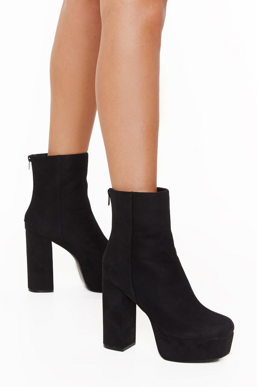 Reign Above It All Faux Suede Platform Boots image number 1