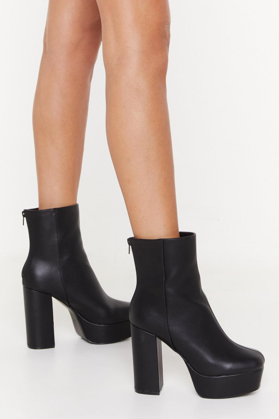 Raise the Roof Faux Leather Platform Boots image number 1
