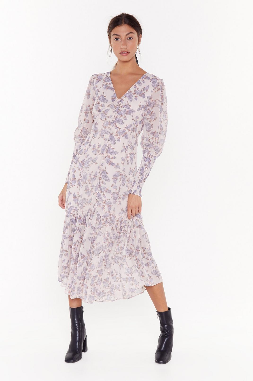 Grow You Off Button-Down Midi Dress image number 1