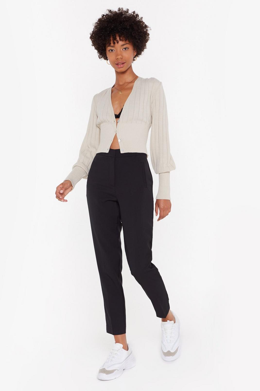 Who Wears the High-Waisted Tapered Trousers image number 1