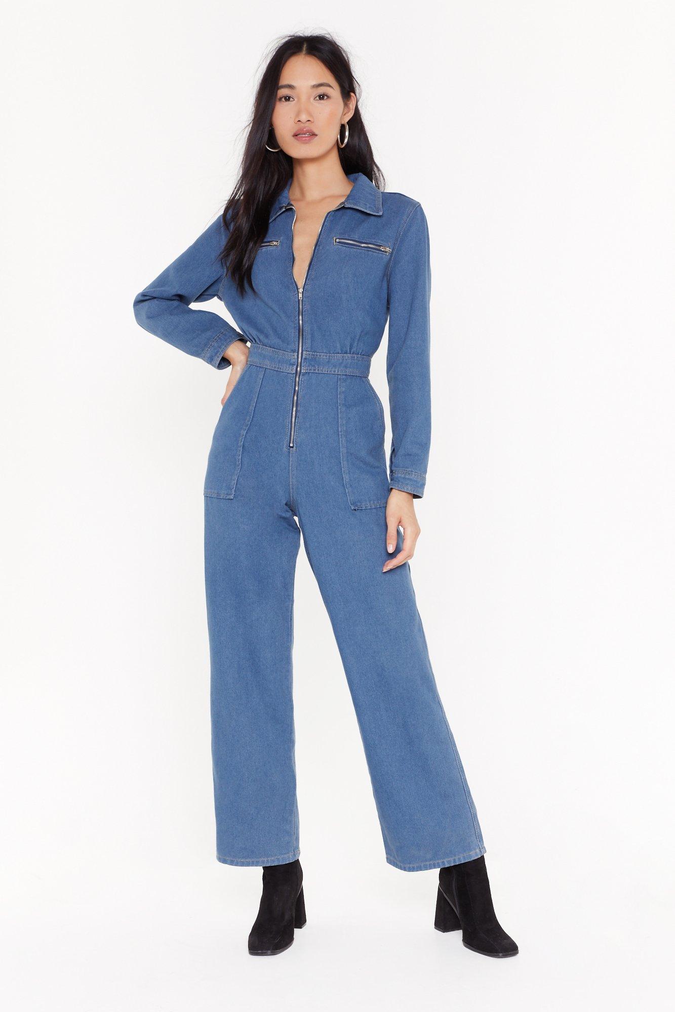 wide leg boiler suit
