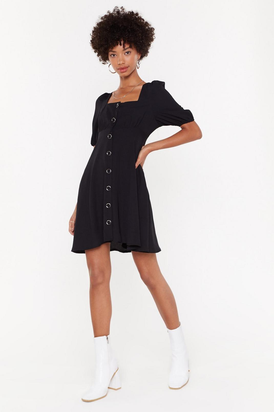 Ready-to-Square Puff Sleeve Mini Dress image number 1