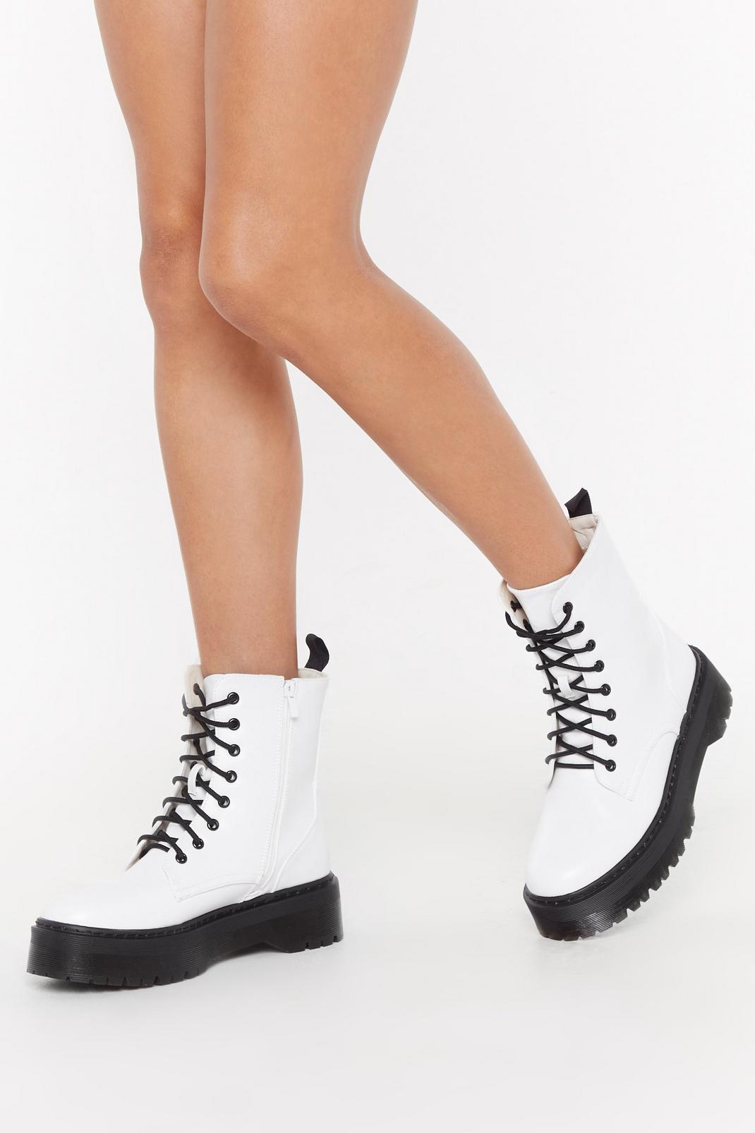 Back On Your Feet Chunky Patent Boots image number 1