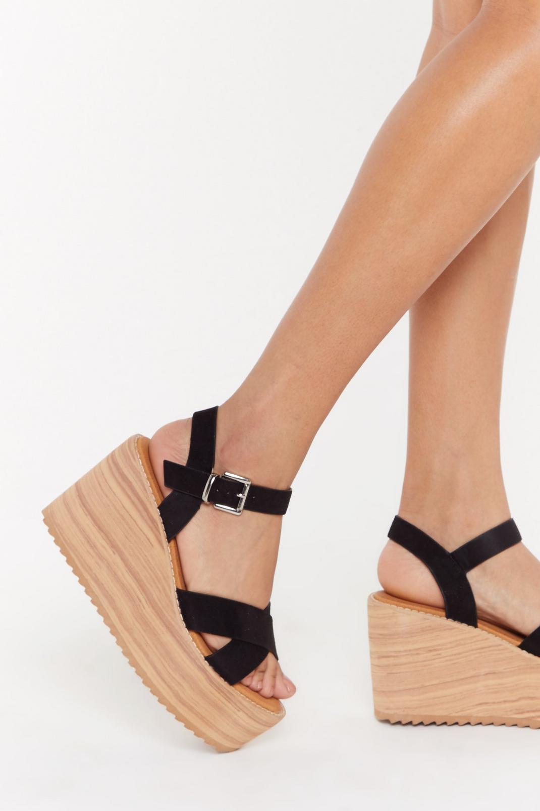 Living on the Wedge Faux Suede Wedges image number 1