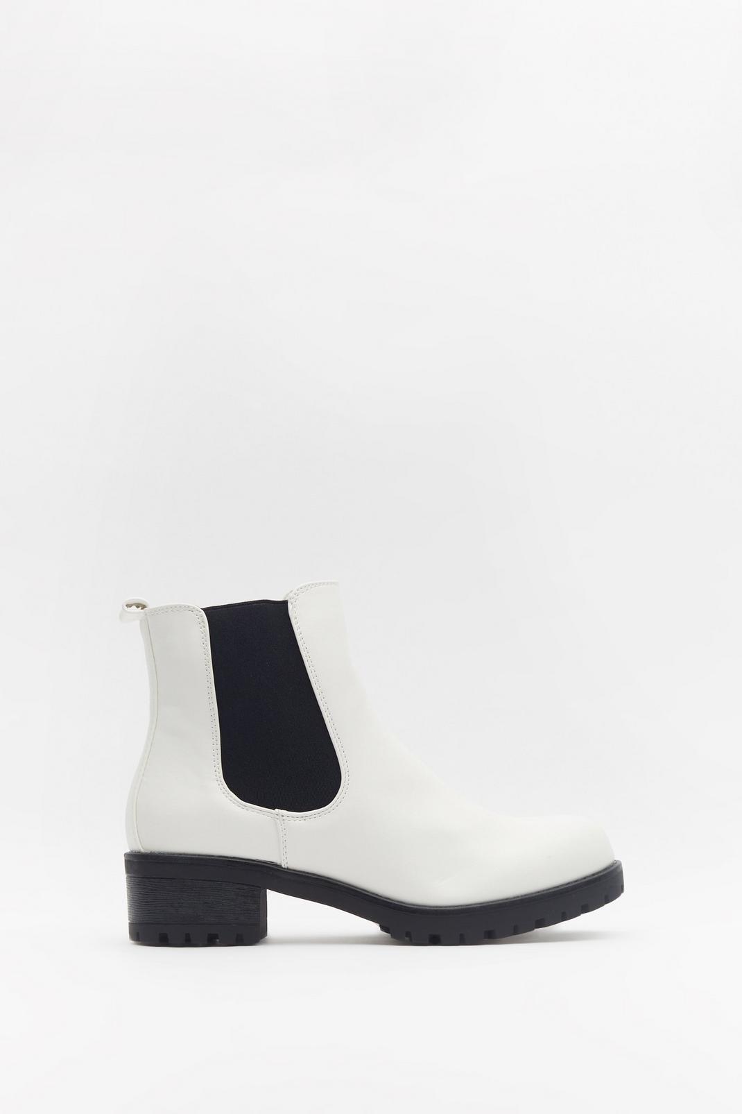 Don't Walk Away Faux Leather Cleated Chelsea Boots image number 1