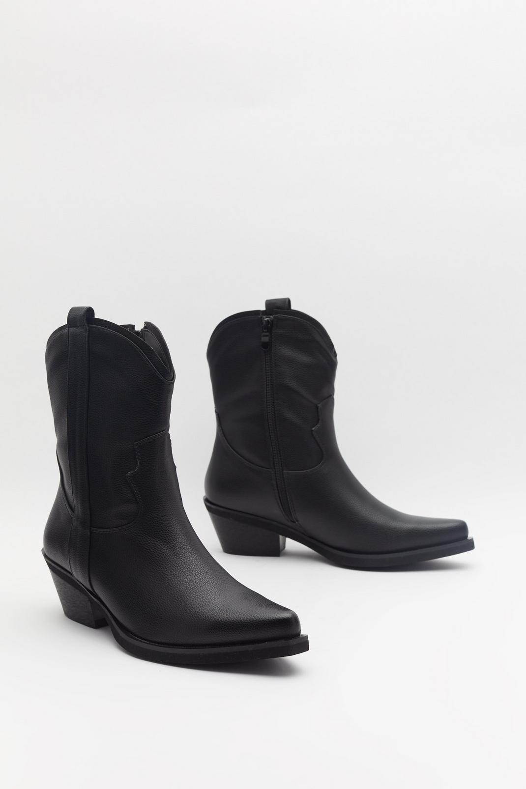 Catchin' Me a Cowboy Faux Leather Boots | Nasty Gal