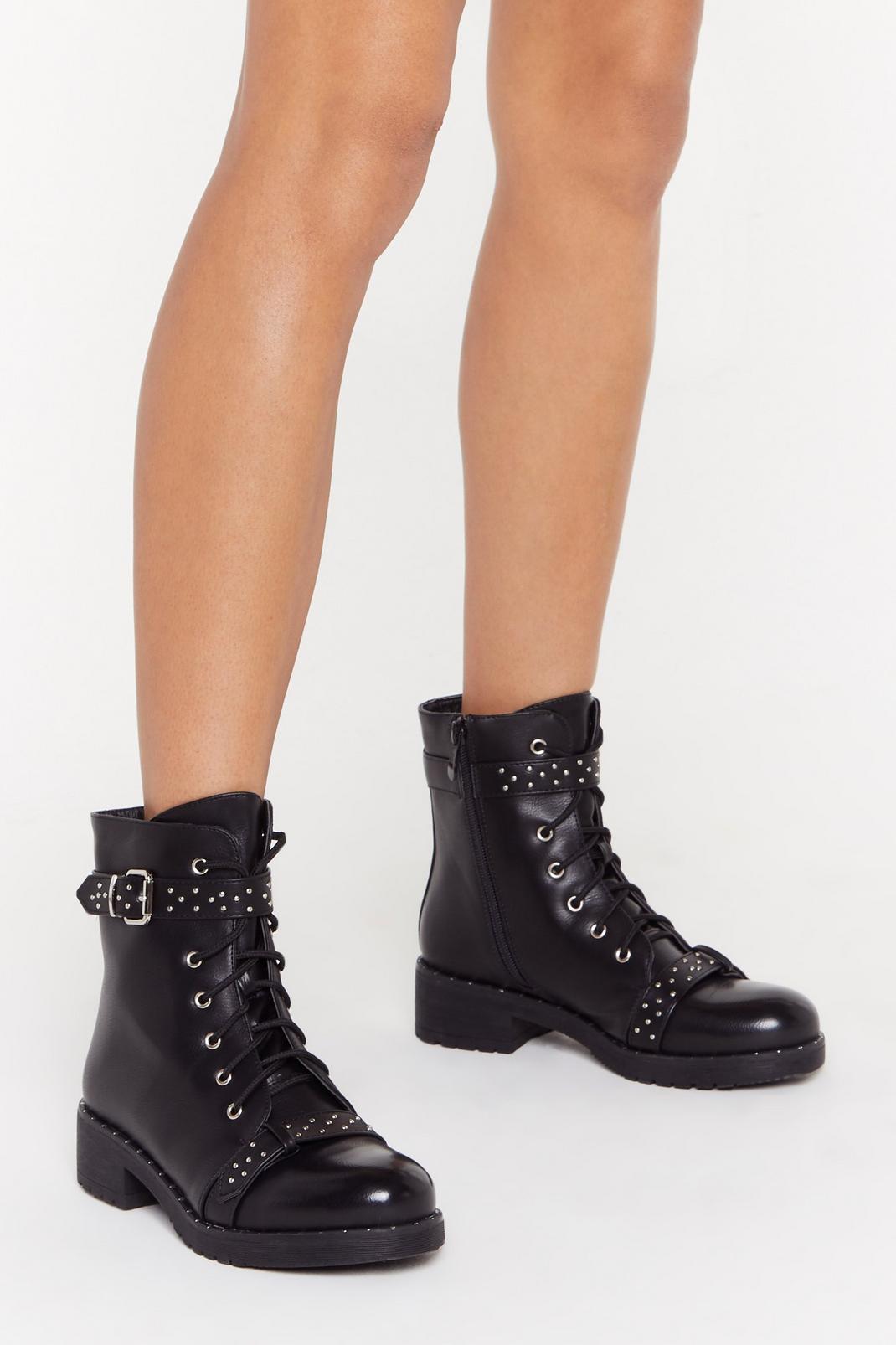 You Never Stud a Chance Faux Leather Boots image number 1