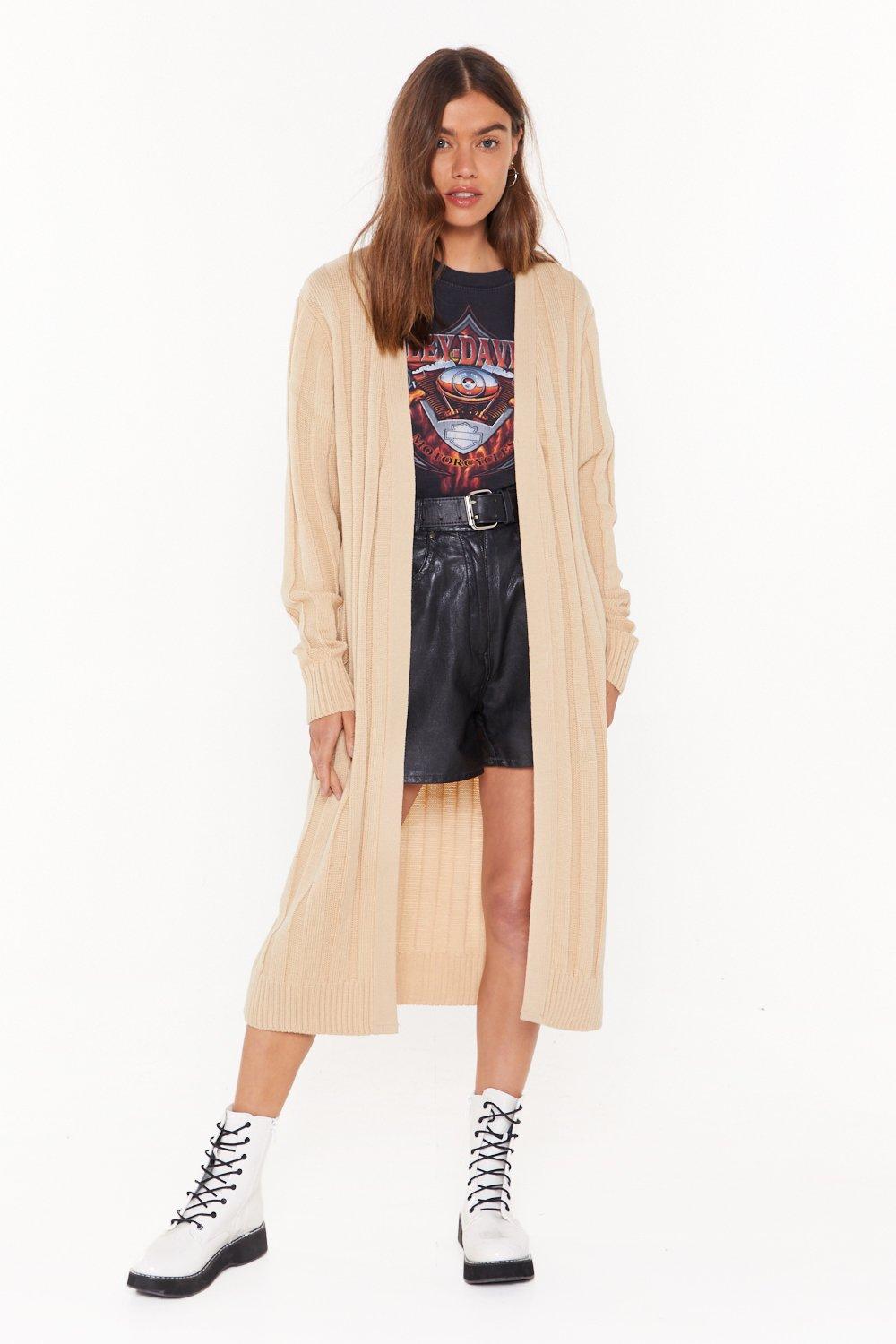 oatmeal longline cardigan