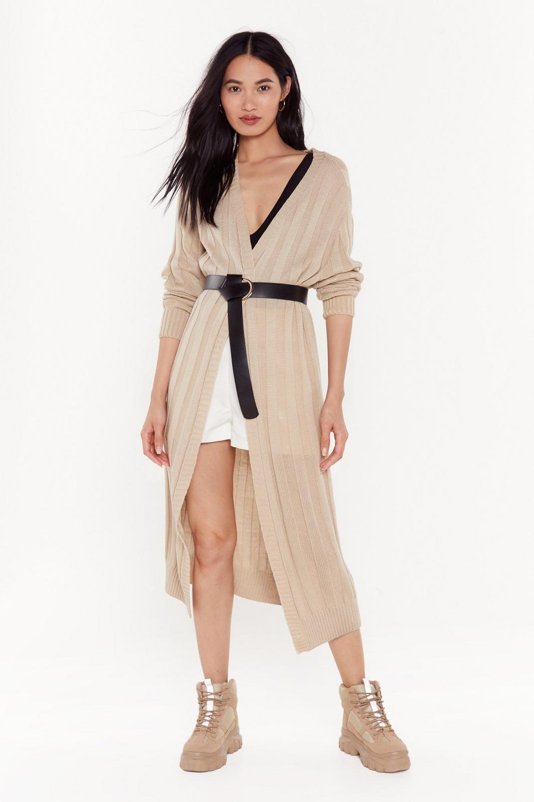 Long Time Coming Ribbed Longline Cardigan image number 1