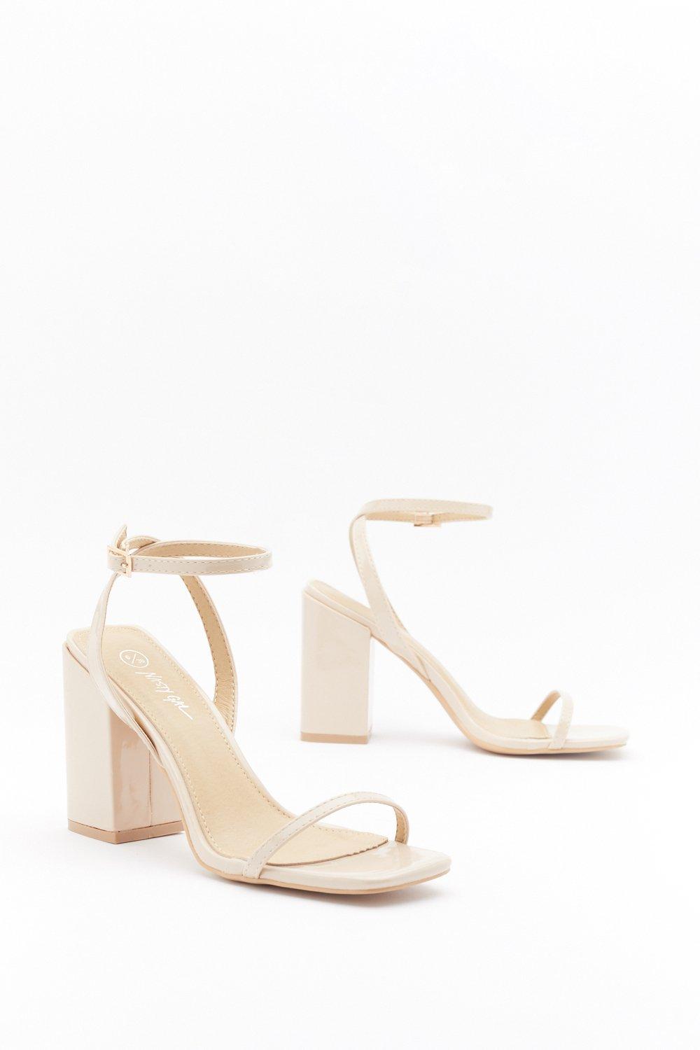 strappy block heel shoes