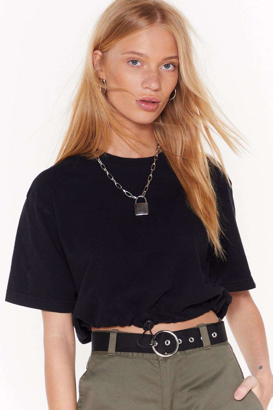 Nasty Gal Vintage Draw Their Attention Cropped Tee image number 1