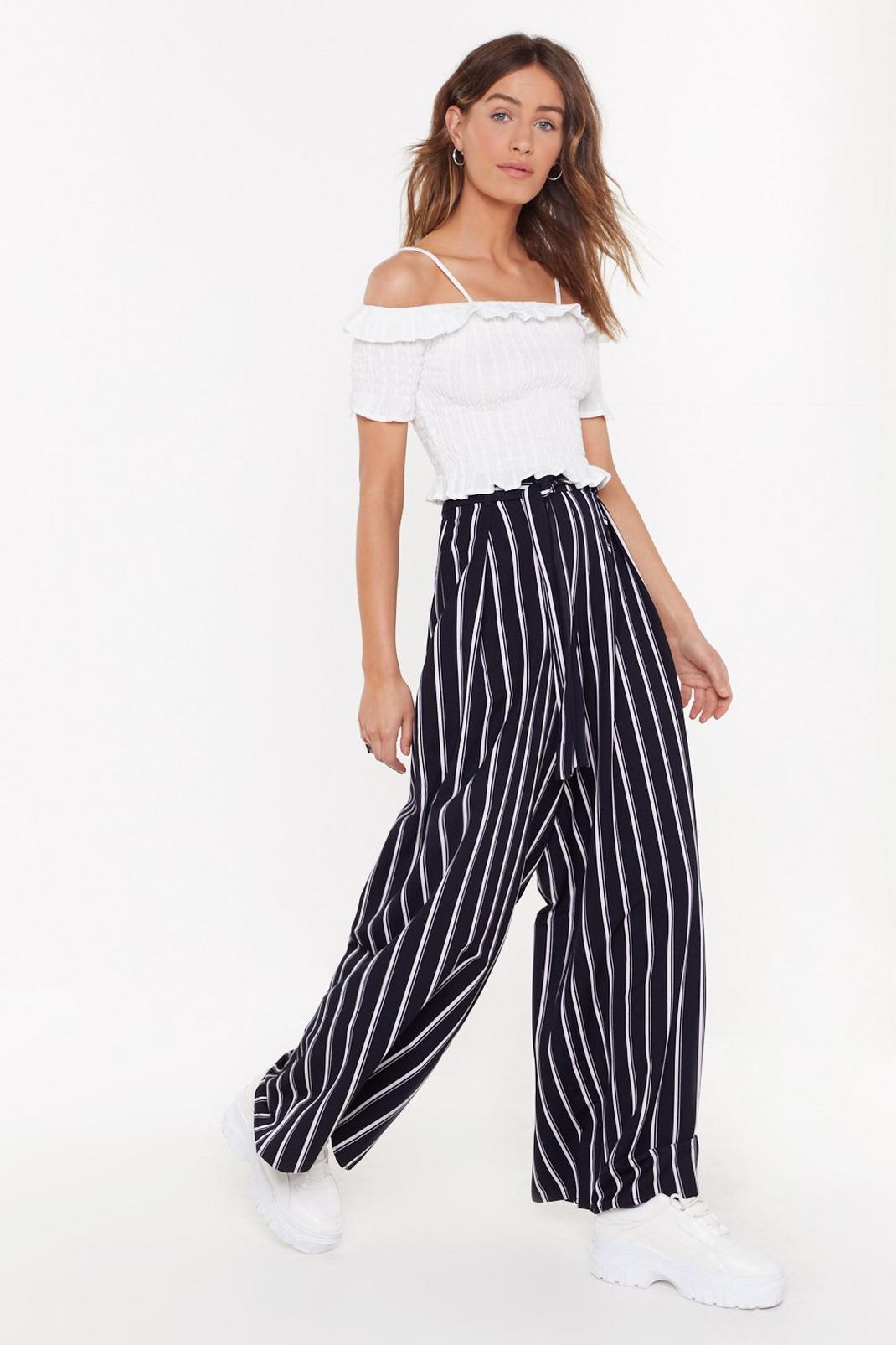 Once Upon a Line Striped Wide-Leg Pants image number 1