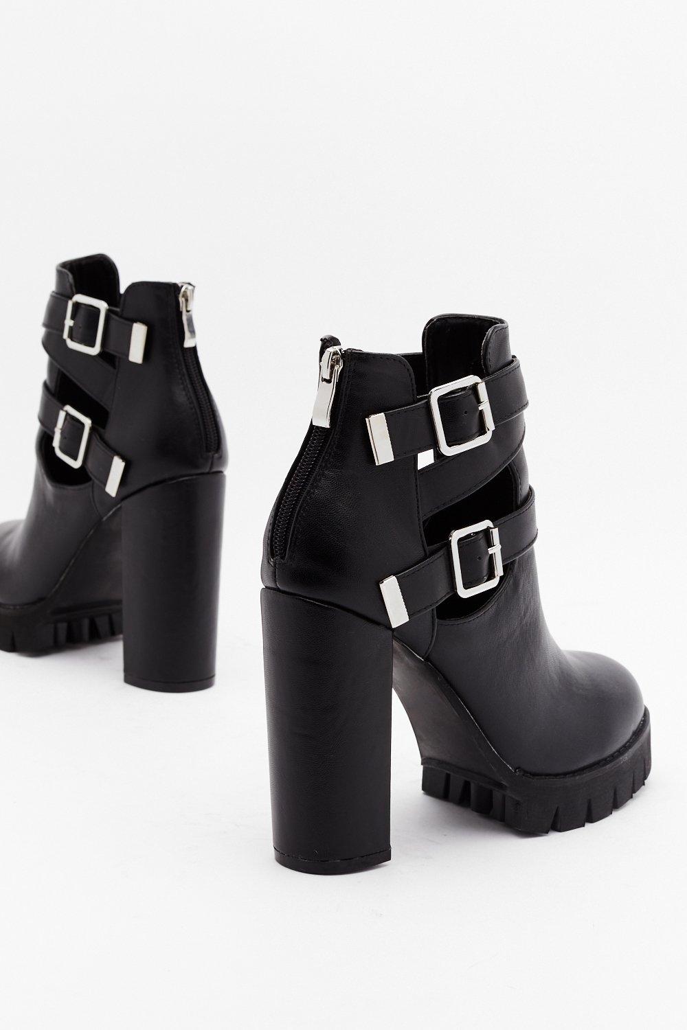 Cut out platform boots store