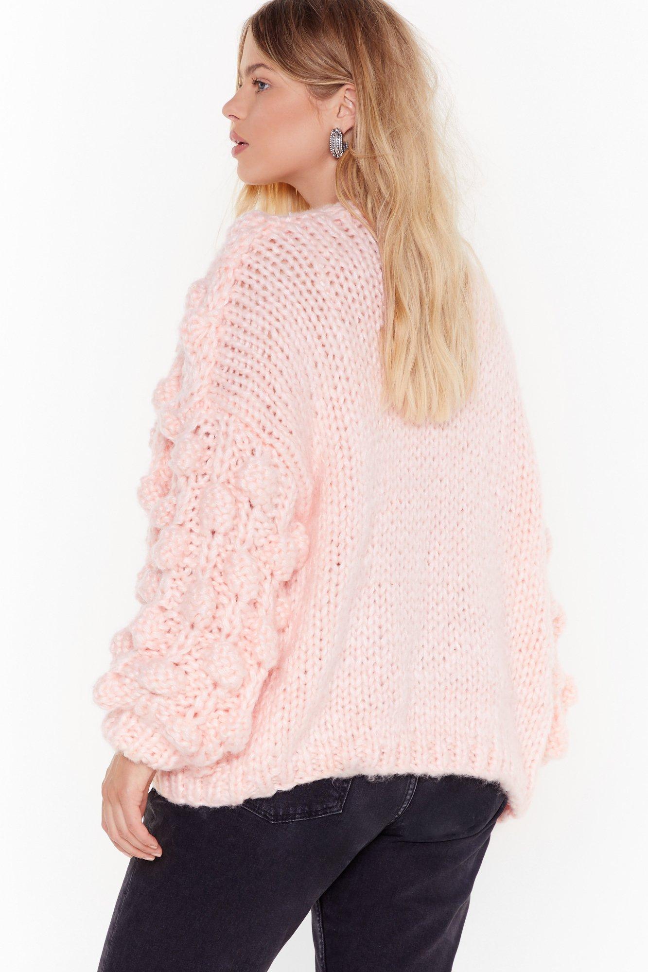 I Like Big Bobbles Plus Knit Cardigan