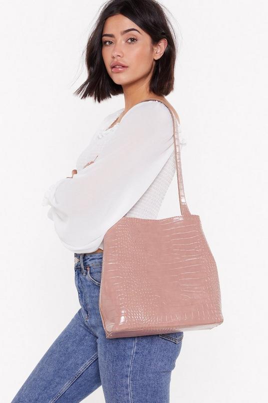 WANT Wait for the Reveal Croc Clutch and Tote Bag | Nasty Gal