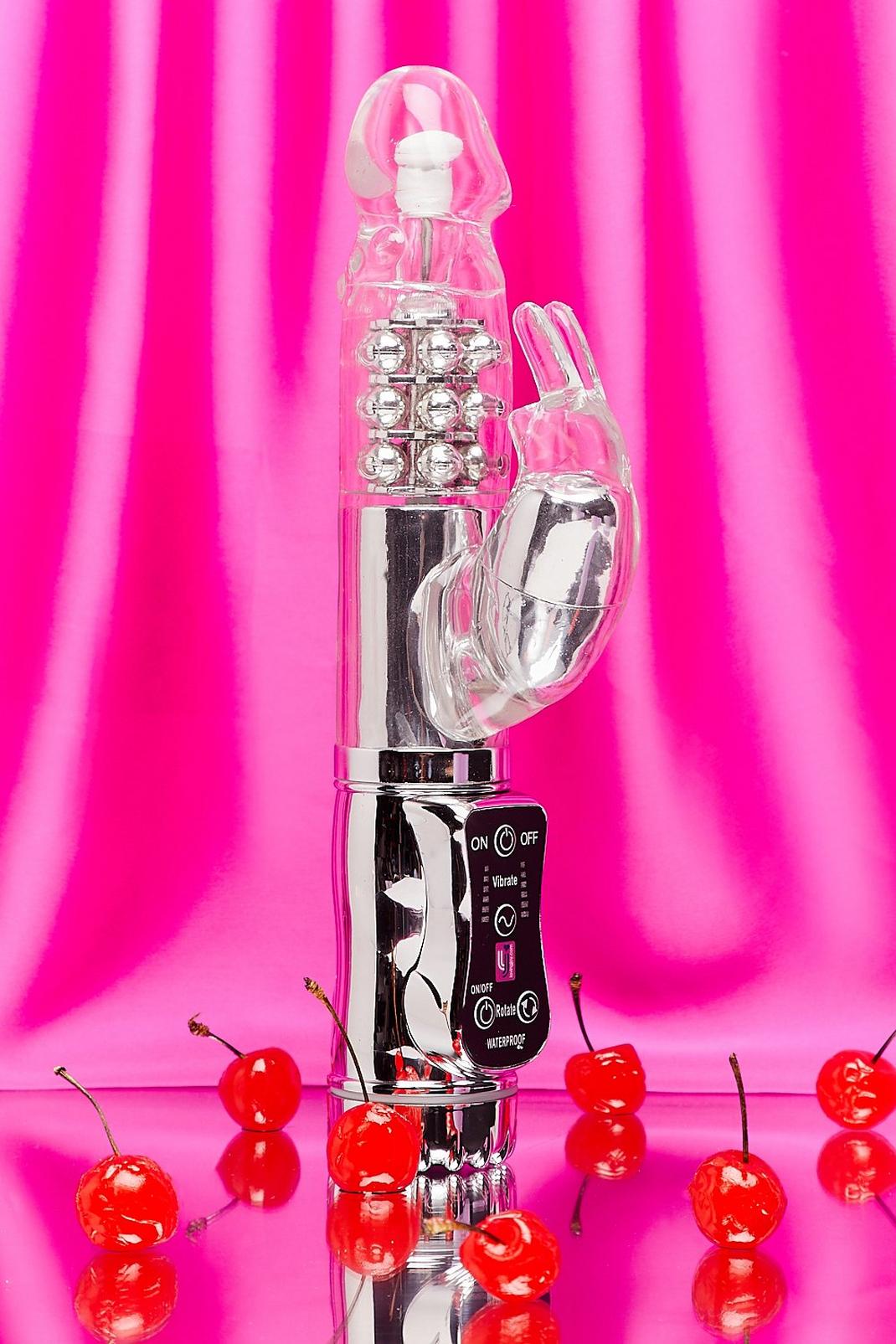 Silver Multi Speed Rabbit and Clitorial Vibrator image number 1