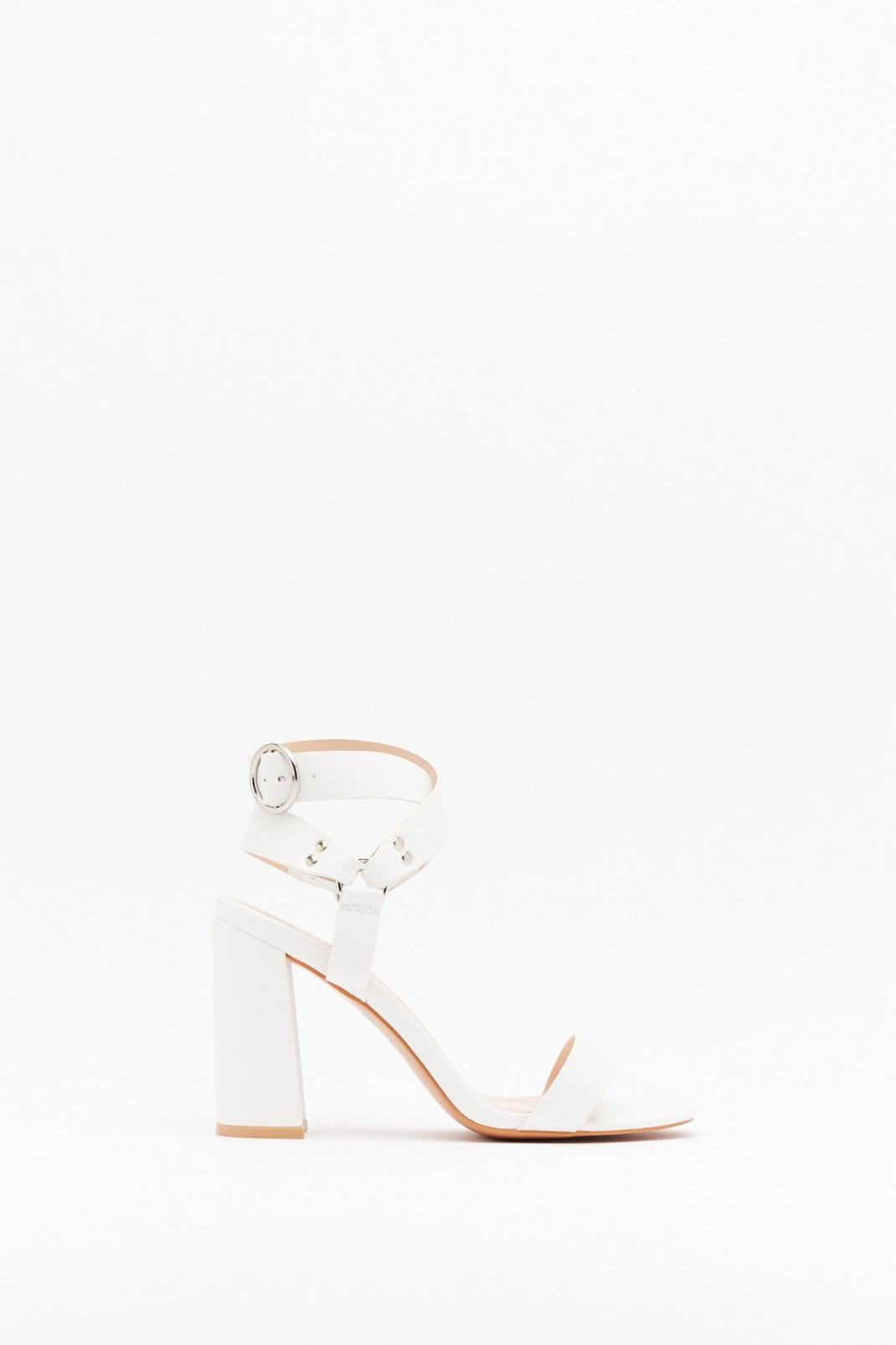 Ring It On Faux Leather Strappy Heels image number 1